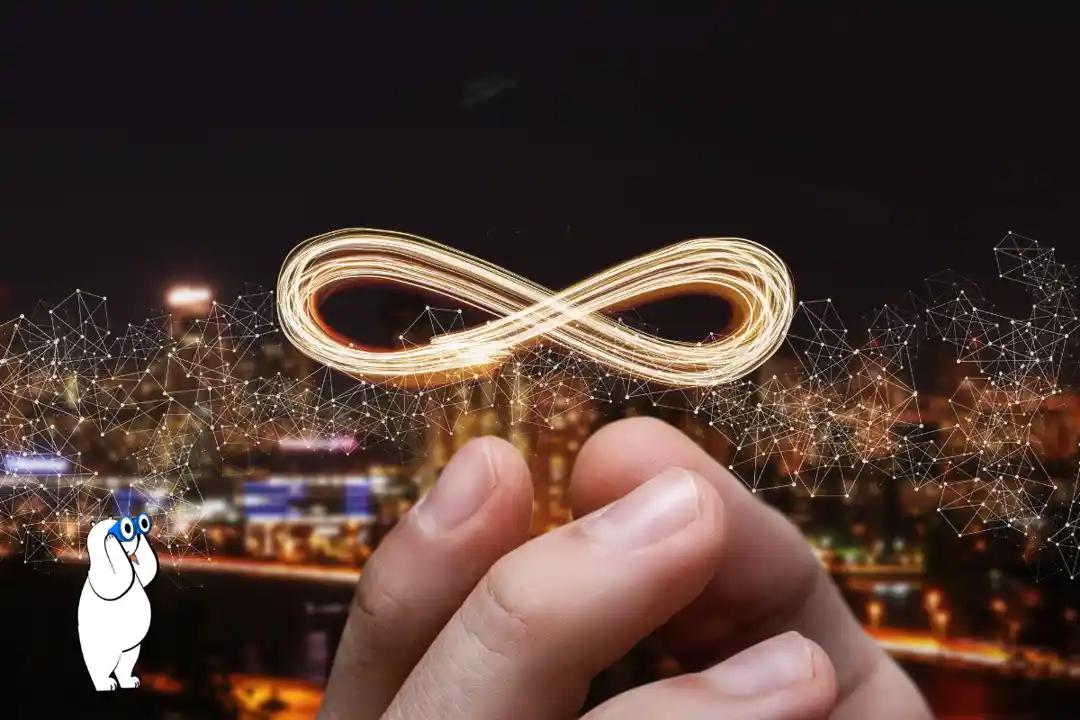 An image with the infinity symbol, signifying Eskimo's upgraded unlimited plans