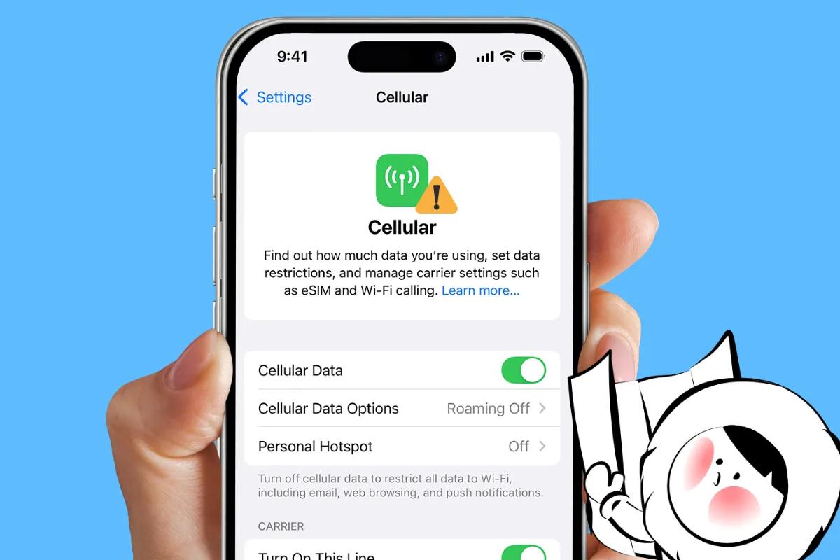 What to do if an iPhone cannot connect to cellular data