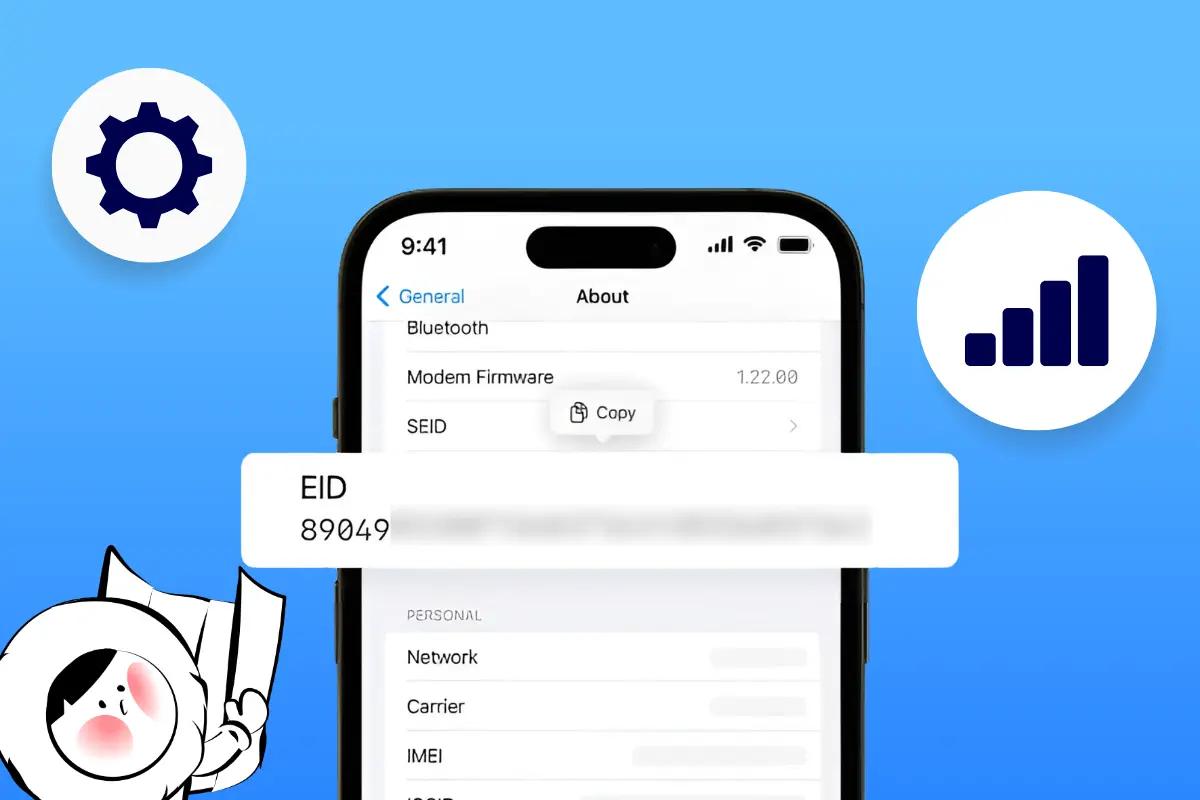 A picture showing EID for Eskimo eSIM's article on the subject