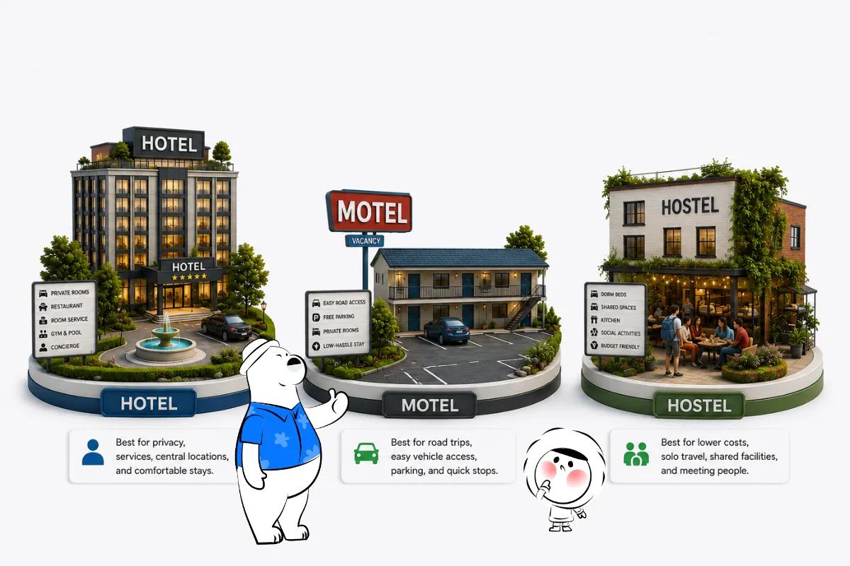Hotel vs Motel vs Hostel: Which Is Best for Your Trip?