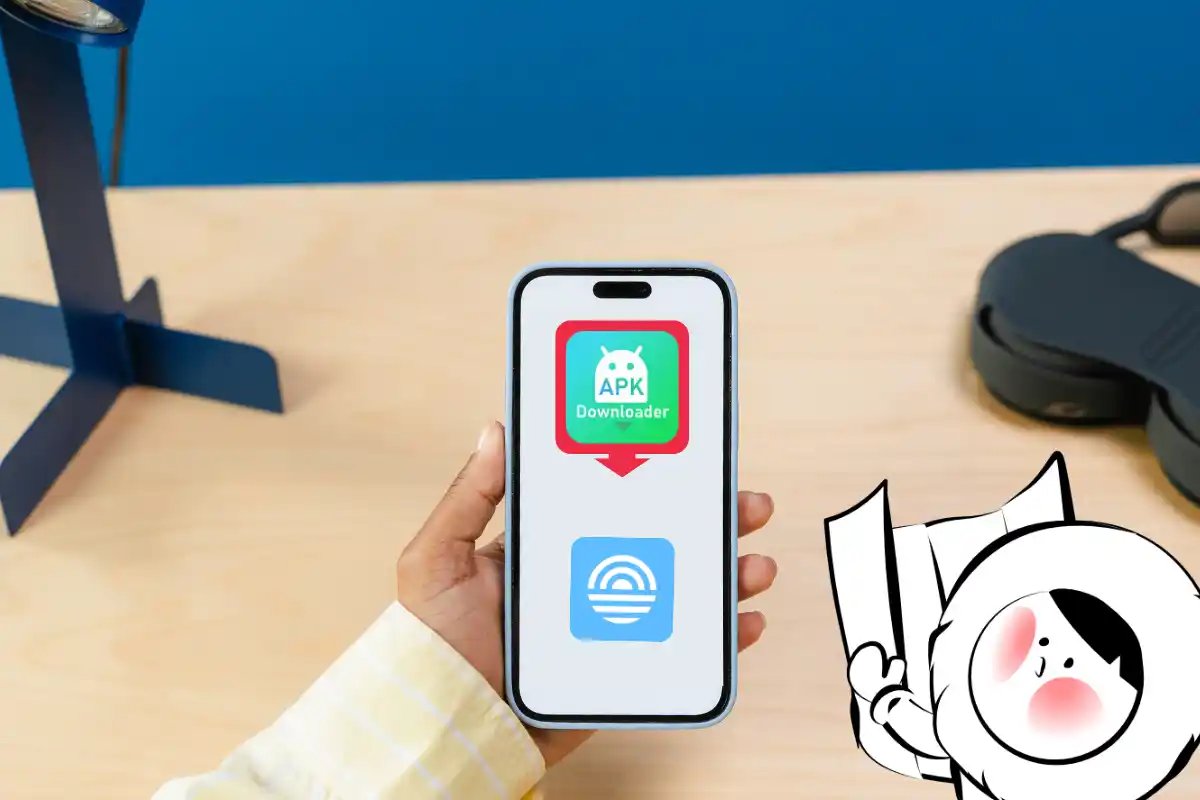 An image showing whether users should choose to download from the official stores or via APK