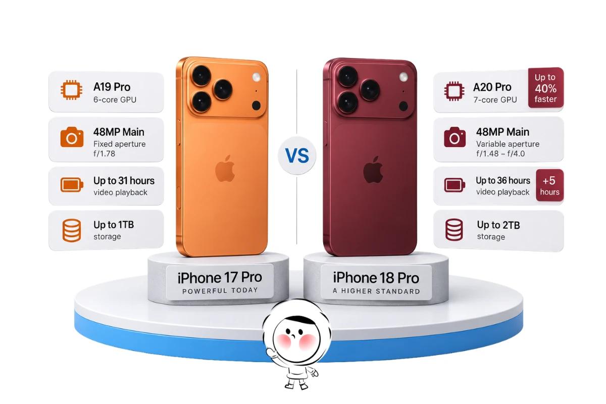 iPhone 17 Pro vs iPhone 18 Pro