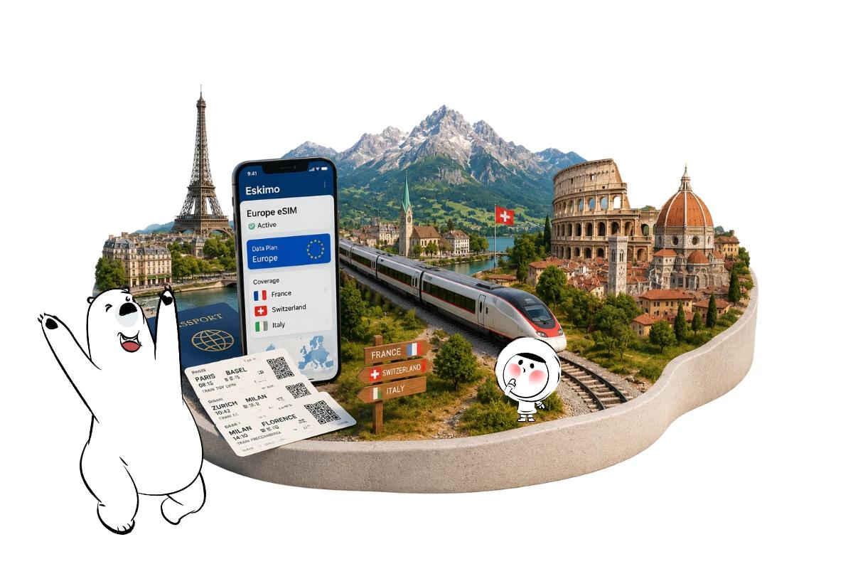 Best eSIM for Europe: Cross-Border Travel With Eskimo