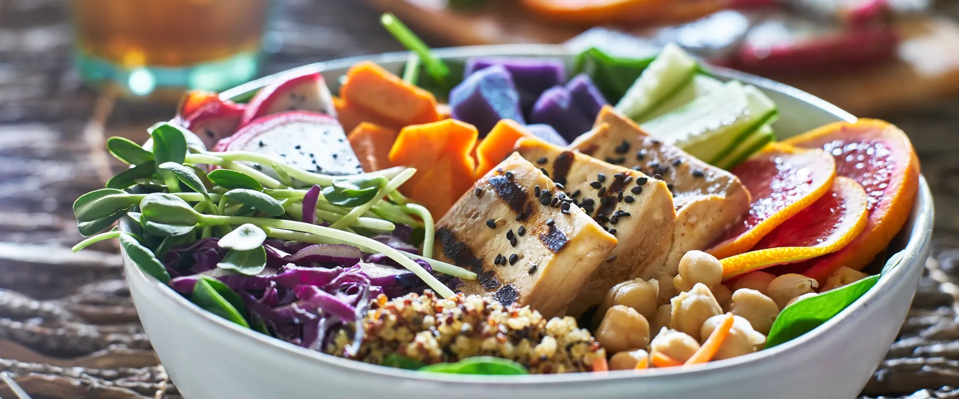 colorful buddha bowl with grilled tofu and pea sho 2025 03 31 15 30 50 utc
