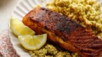 Crispy Skin Blackened Salmon with Warm Slaw