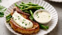 Keto Pork Chops with Cheese Sauce