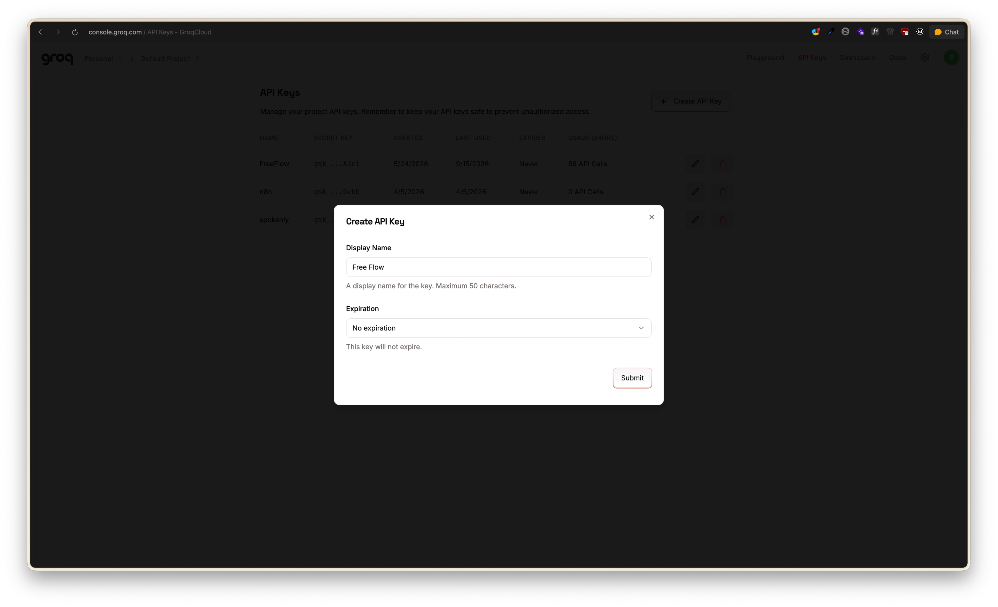 Grab a free Groq API key