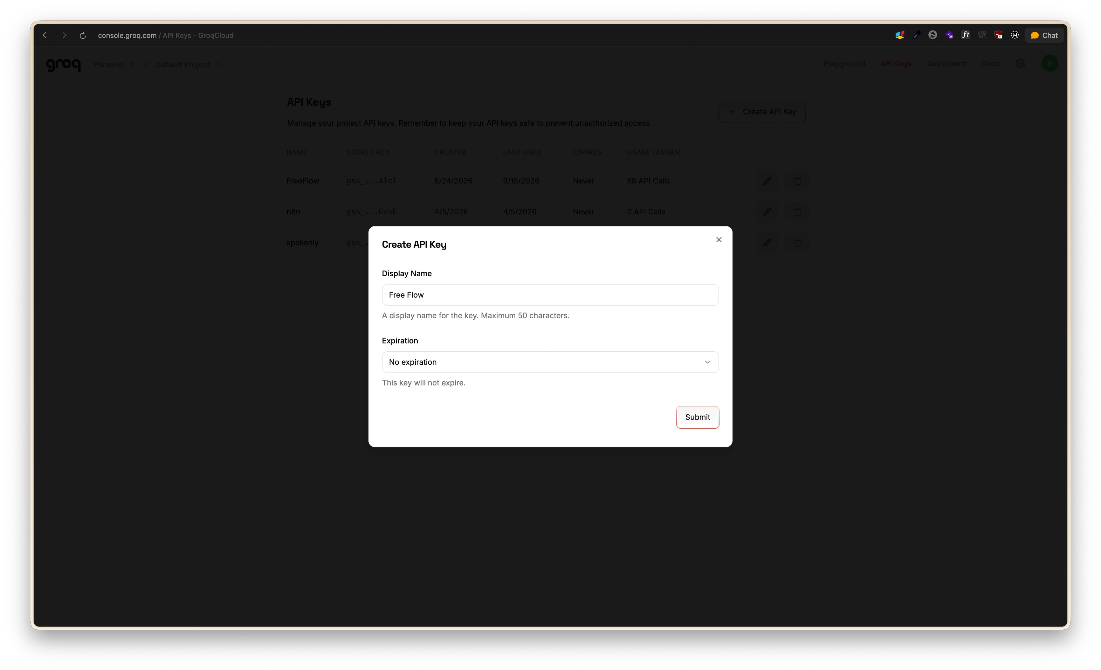 Grab a free Groq API key