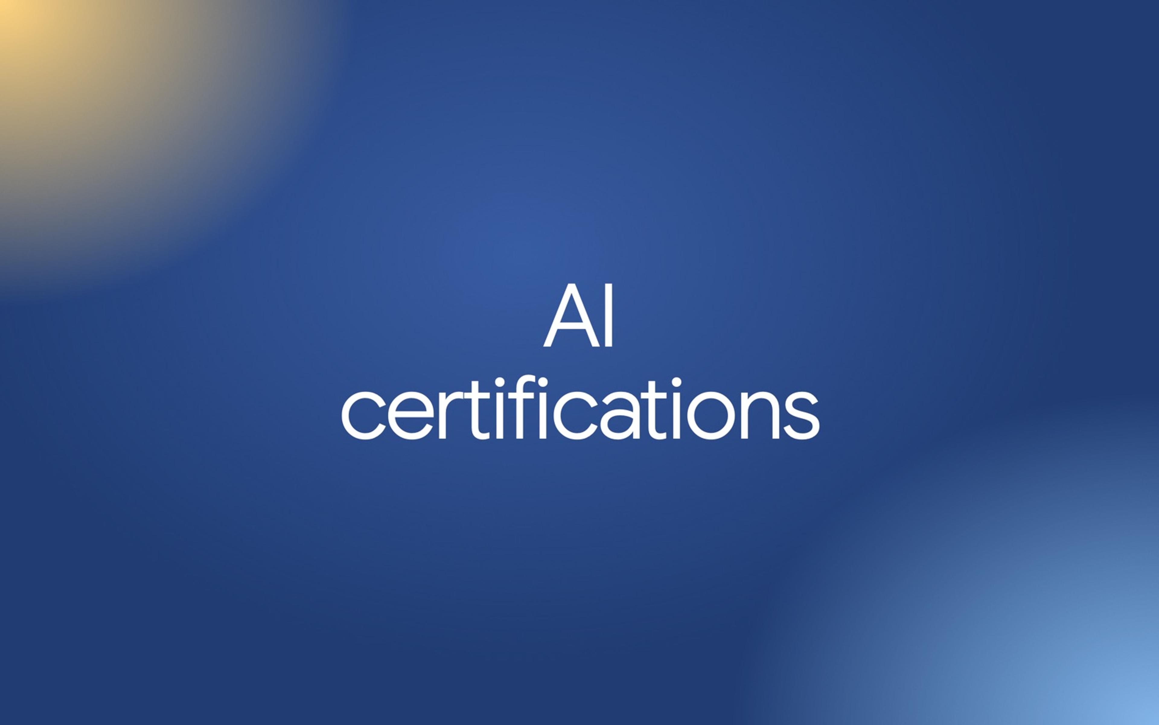 Best AI certifications
