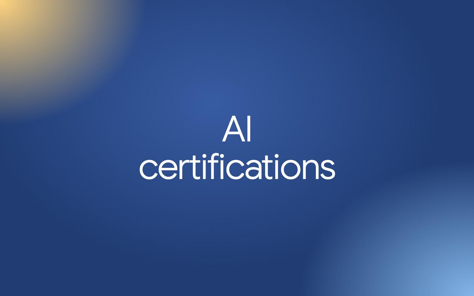 Best AI certifications