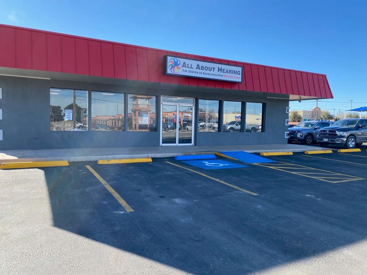 The All About Hearing storefront in Midland