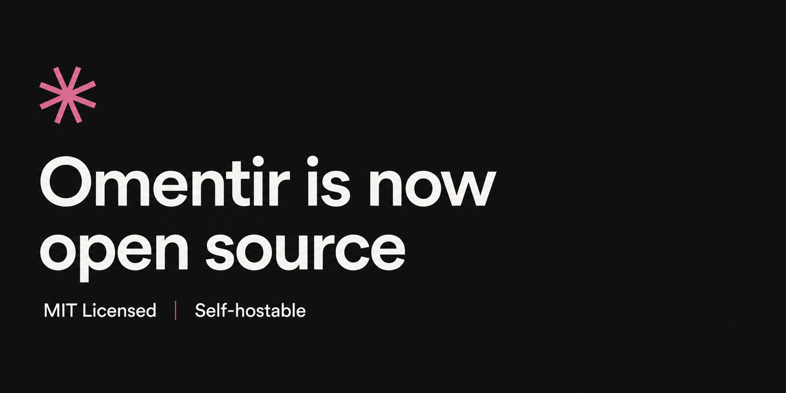 Omentir open source announcement banner