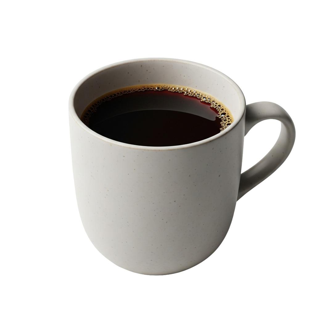 White mug of black coffee