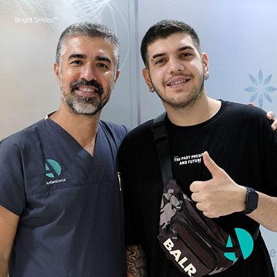 Happiness After Porcelain Crown Treatment, AntlaraDental Dental Clinic Antalya