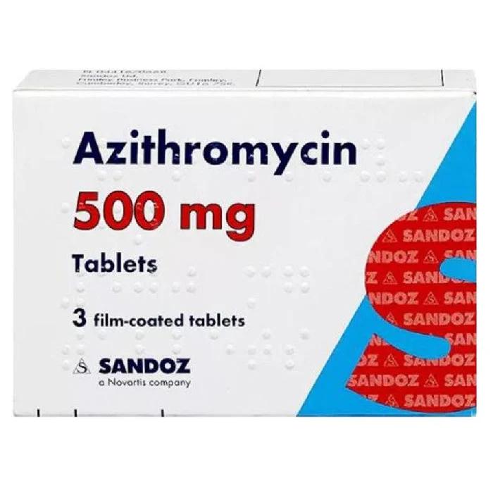 Azitromisin 500 mg film kaplı tablet kutusu