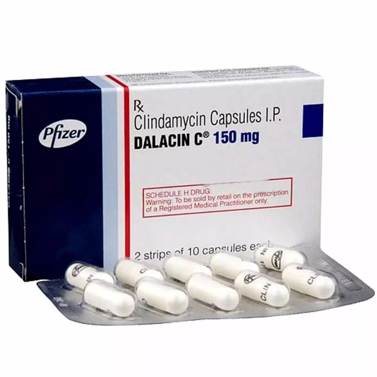 Klindamisin 150 mg kapsül kutusu ve blister paketi