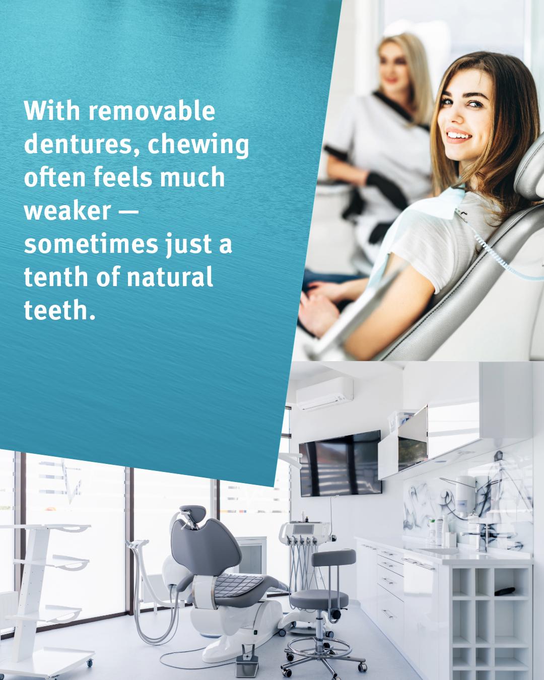 Smiling woman in a dental chair in a clinic room