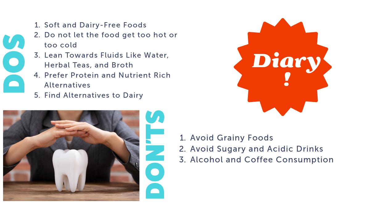 Dos and don'ts list for eating after an extraction
