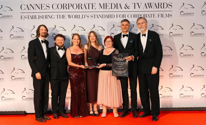 The We Are Tilt team celebrating their win at Cannes