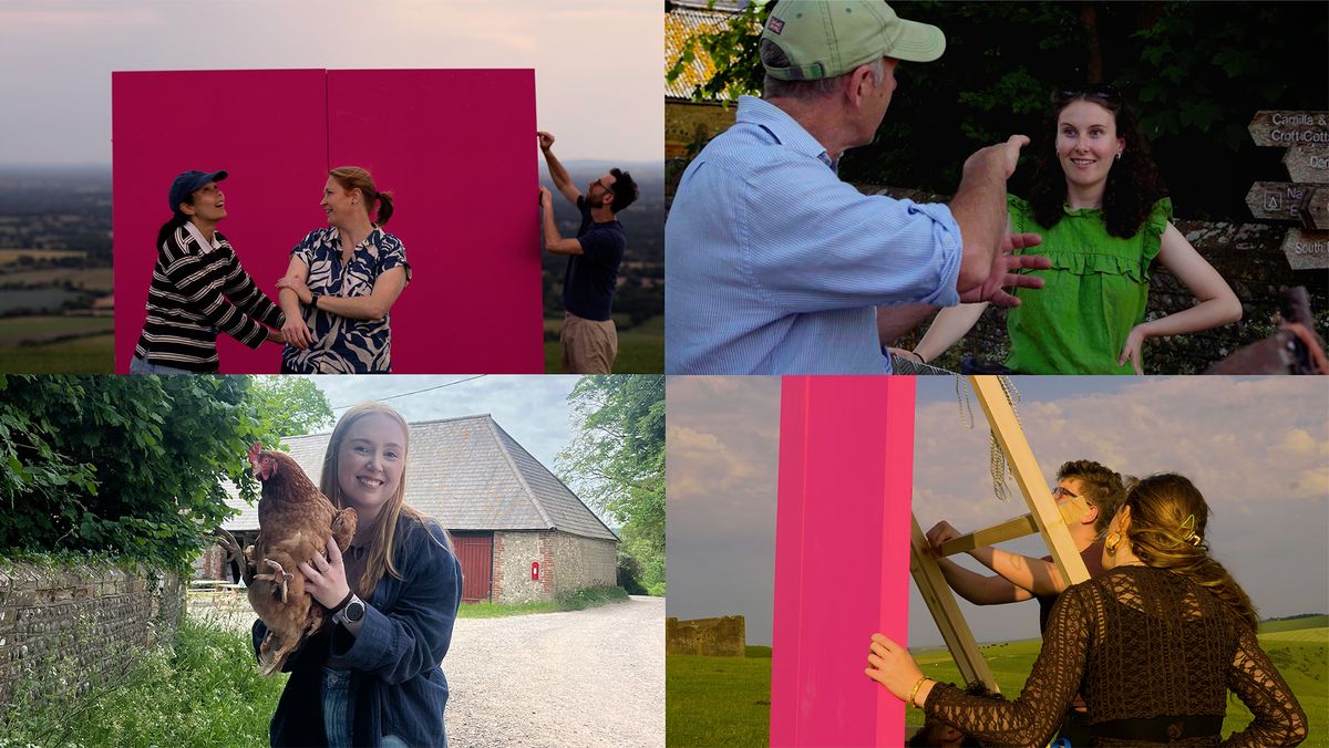 Behind the scenes pictures of We Are Tilt B Corp Impact report film