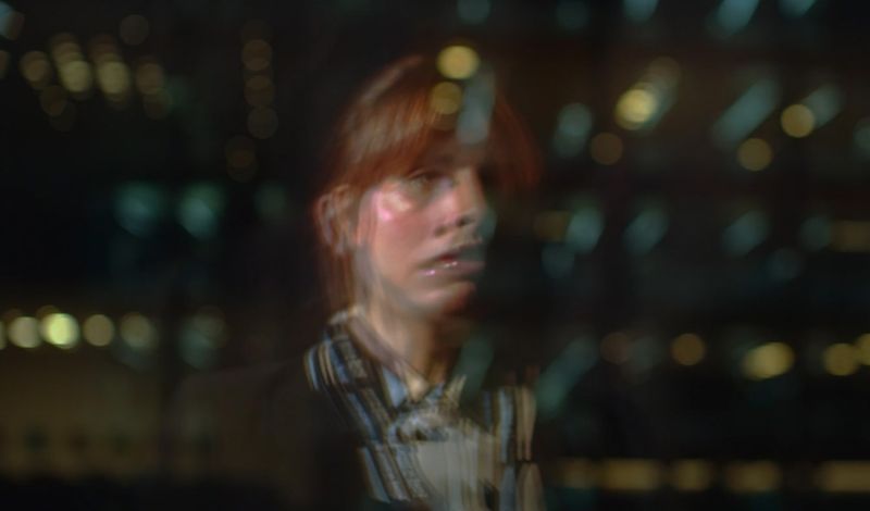Pixelated women looking into the distance