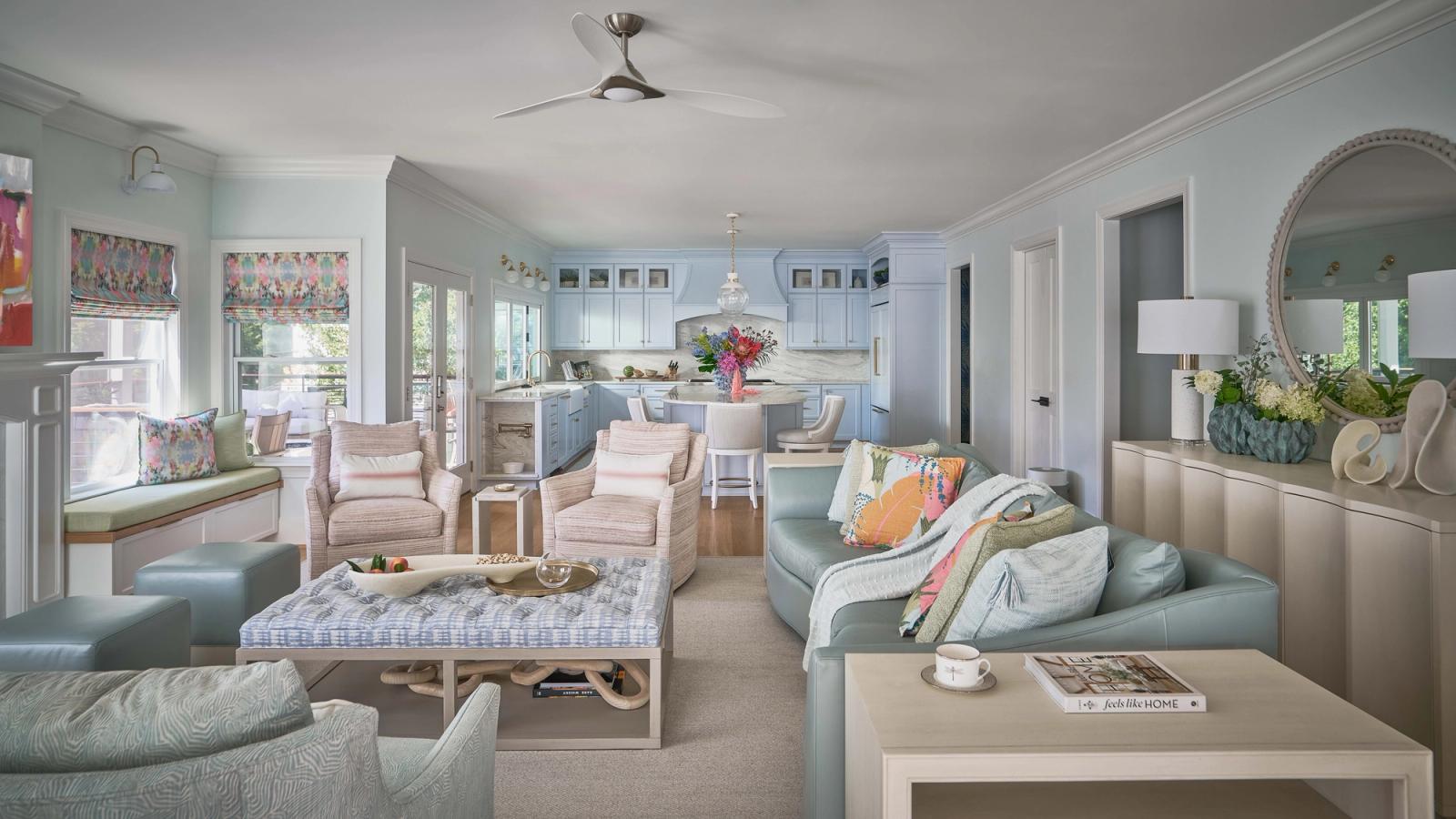 Fort Mill, SC - Livable & Hamptons Style - Kitchen & Living Room