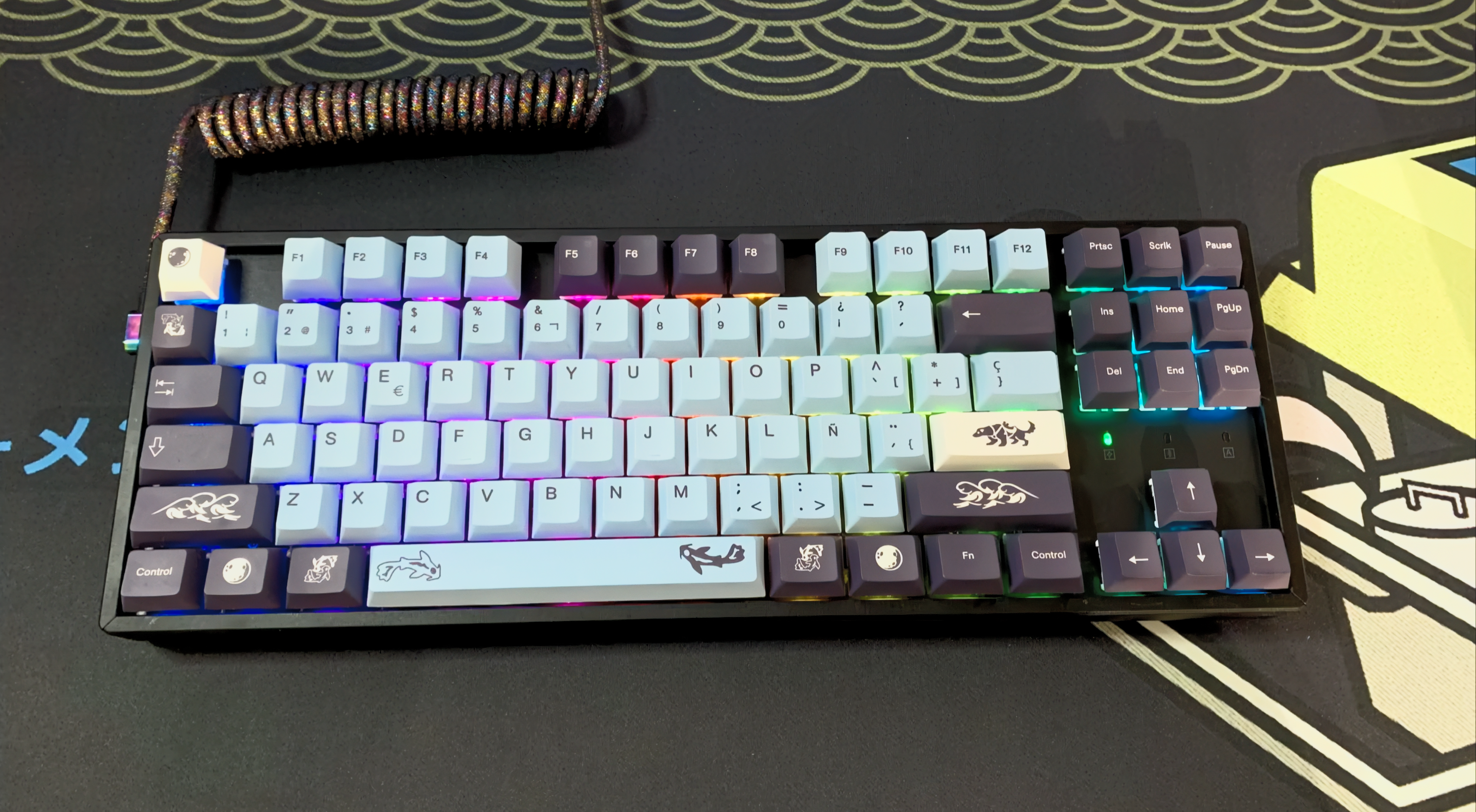 136 Keys GMK Mizu Keycaps PBT 5 Sides Dye Subbed Cherry Profile Key Caps Japanese Korean French Russian German Spanish Keycap