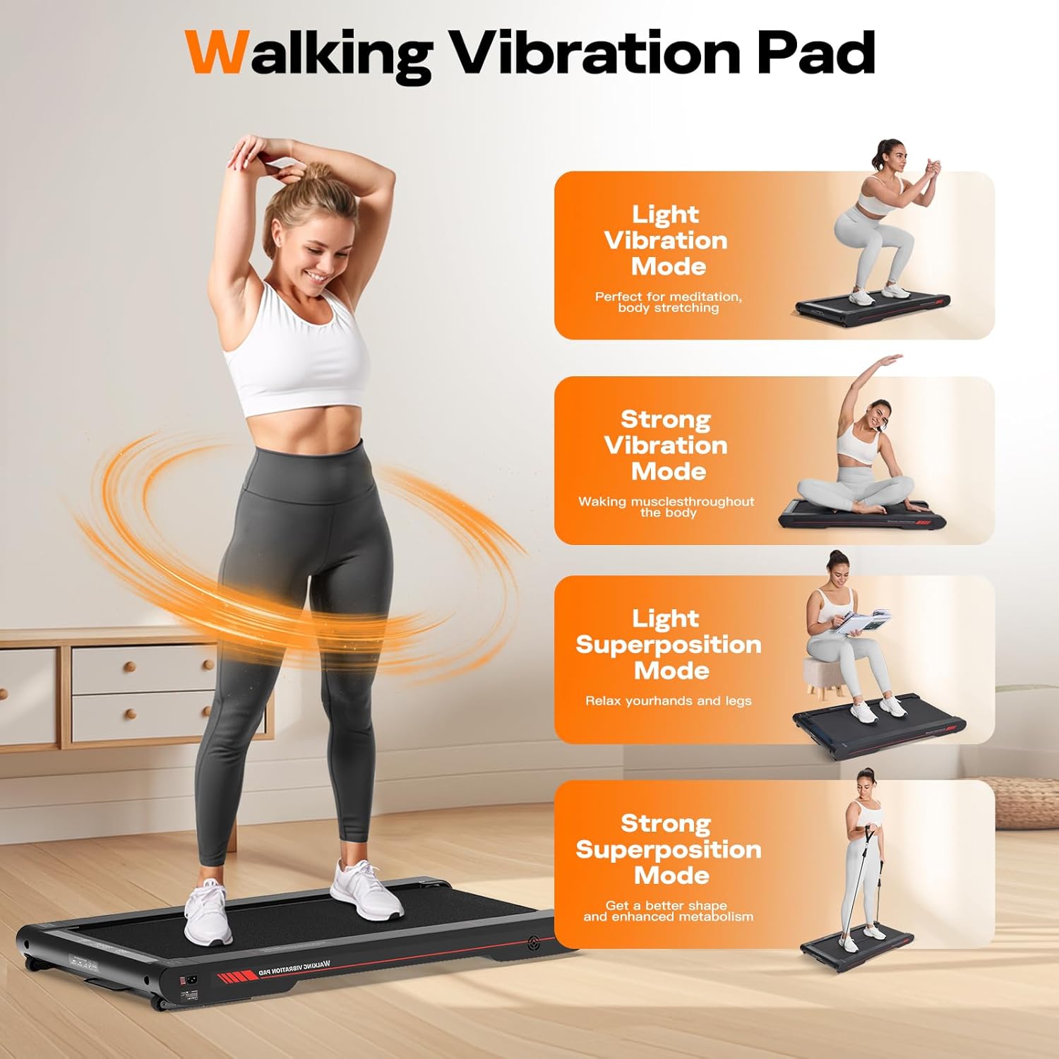 Sperax Walking Vibration Pad, 4 in 1 Treadmill