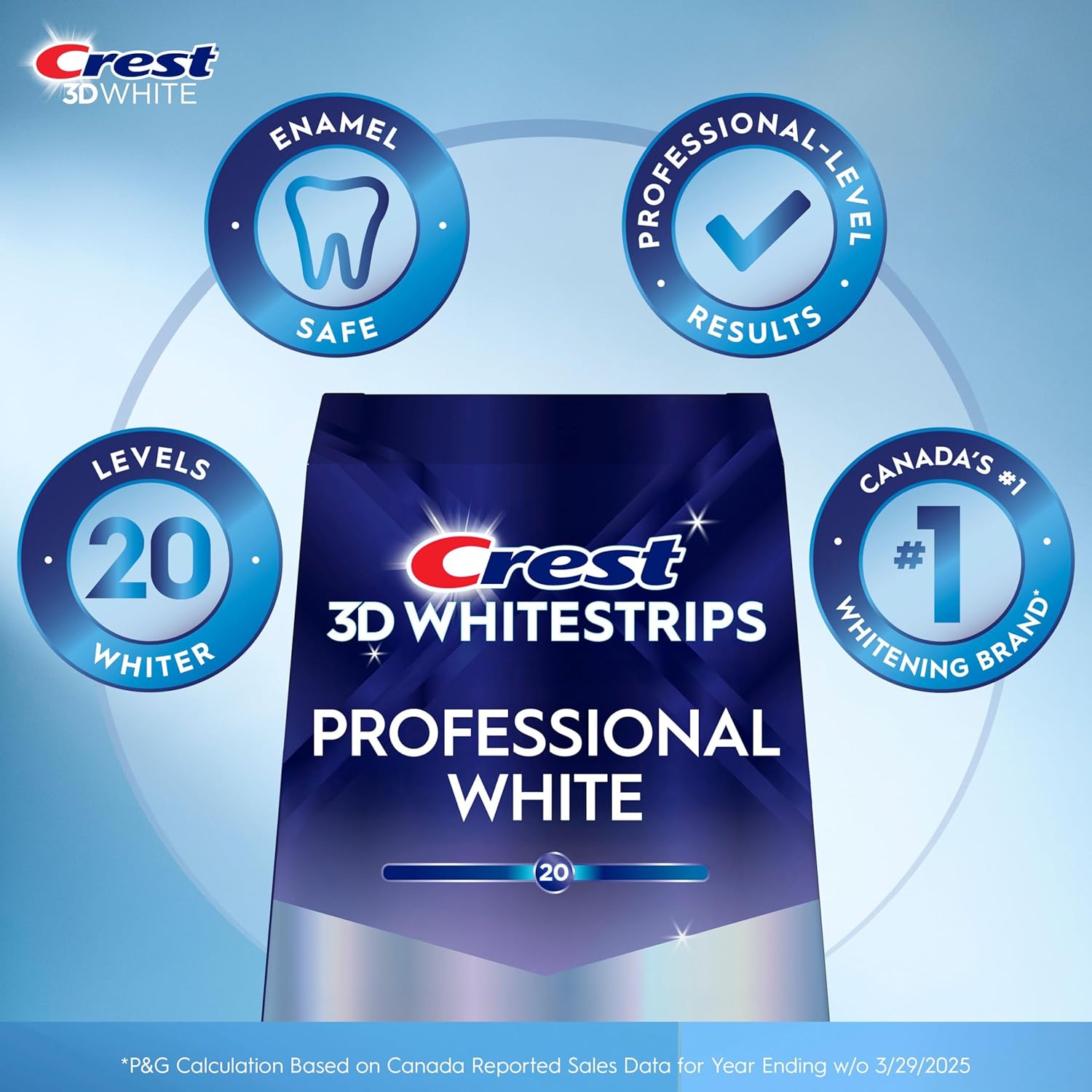Crest 3D White Whitestrips Professional Effects, At-Home Teeth Whitening Kit
