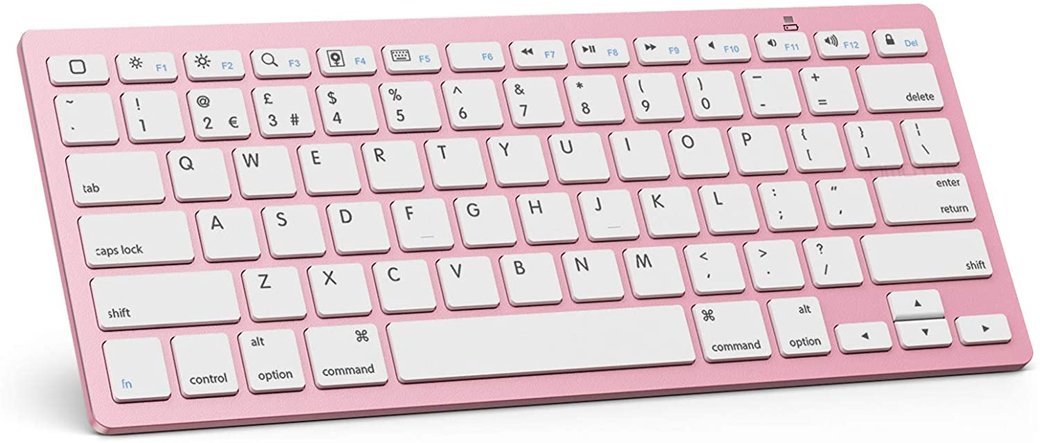 OMOTON Ultra-Slim Bluetooth Keyboard Compatible with iPad 8th 2020 /7th Generation 10.2 inch, iPad Pro 11/12.9, iPad Air 4 10.5, iPad 9.7, iPad Mini, All Phones and Other Bluetooth Enabled Devices,