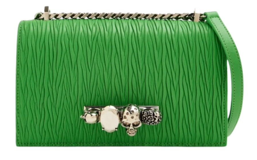 8. ALEXANDER MCQUEEN Jewelled Small Crossbody Satchel Bag