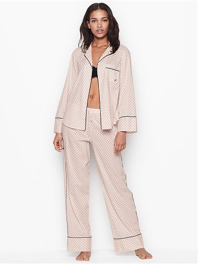 VICTORIA'S SECRET Cotton Long PJ Set