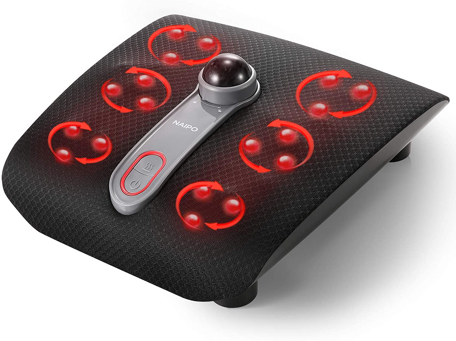 Naipo Foot Massager Shiatsu Feet Massage Electric Foot Massager Machine with Heat Deep Tissue Kneading to Relieve Plantar Fasciitis for Home Office