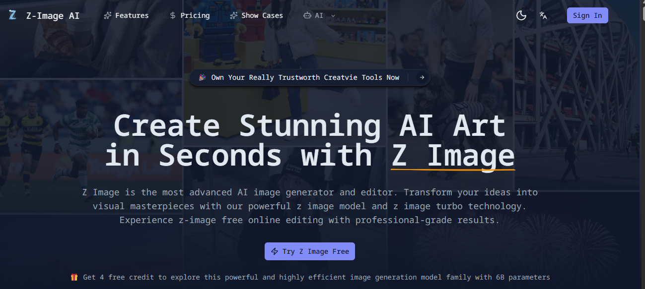 Advanced AI image generator with Z Image AI