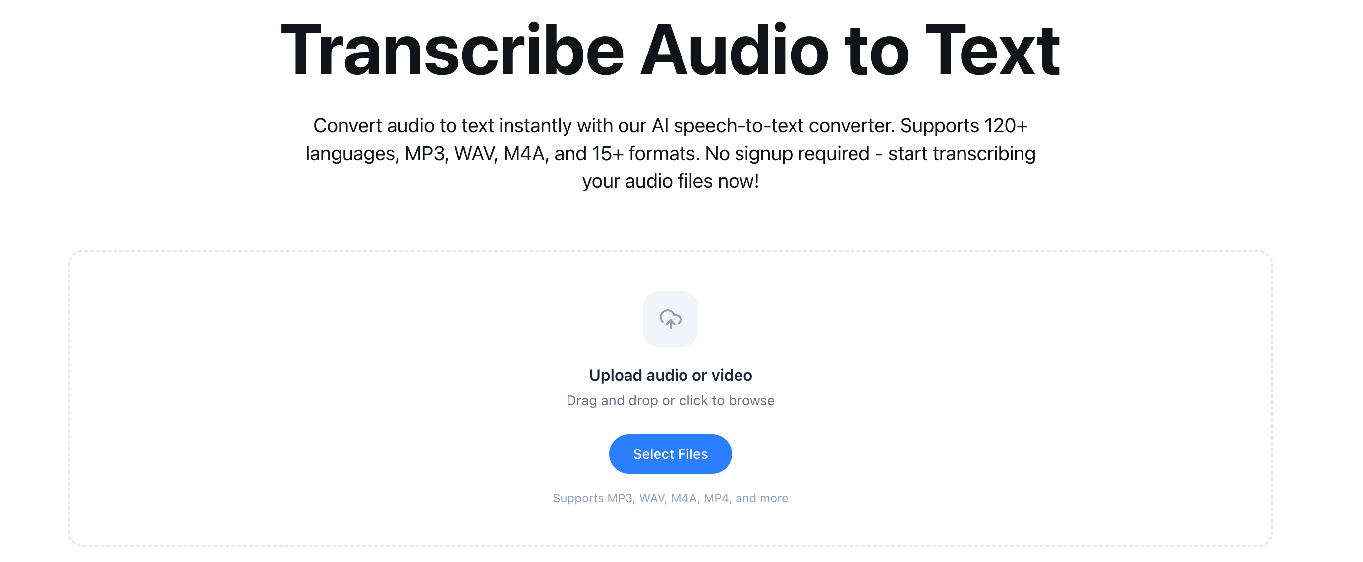 Transcribe Audio to Text