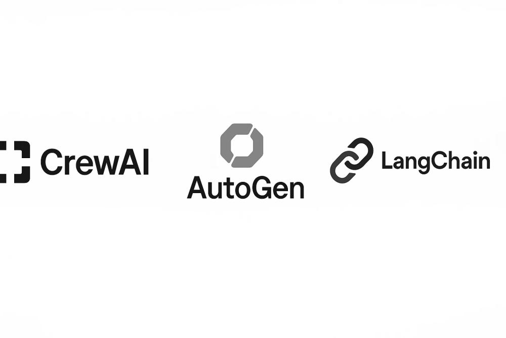 CrewAI, AutoGen, and LangChain. CrewAI, AutoGen, and LangChain.