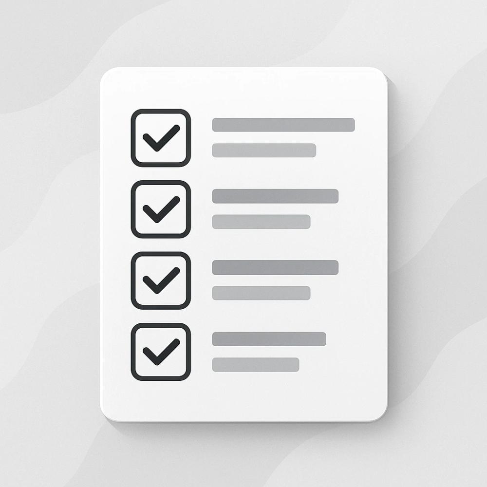 A clean checklist graphic.
