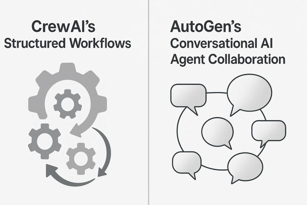 A practical guide comparing CrewAI’s structured workflows to AutoGen’s conversational AI agent collaboration.
