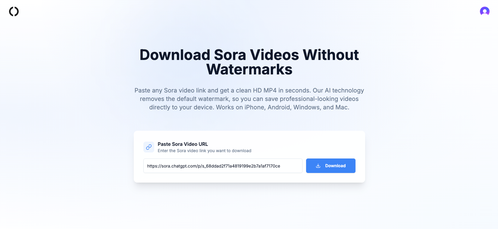 Sora Video Downloader