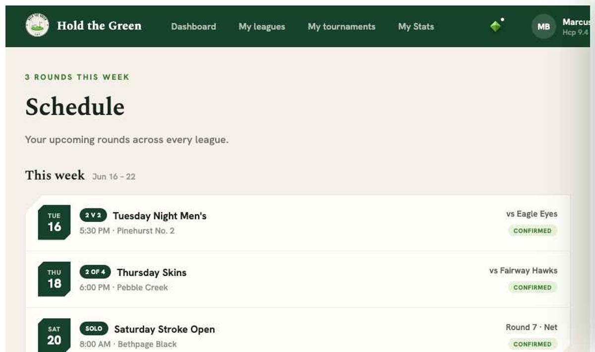 My Schedule