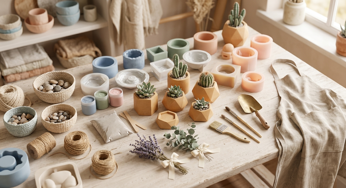 How to Make DIY Concrete Planters at Home - Inspired Dreamer