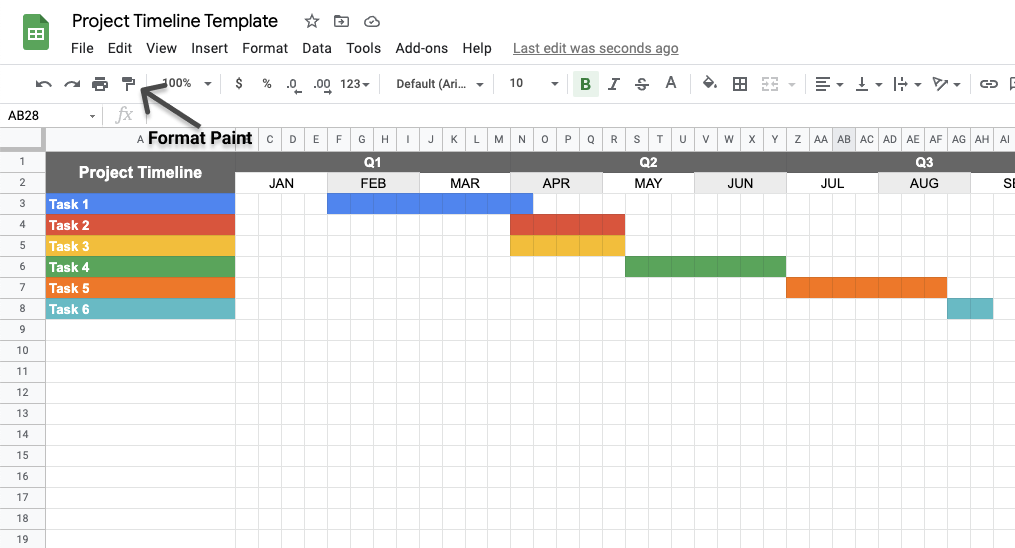 How To Create A Project Timeline In Google Sheets