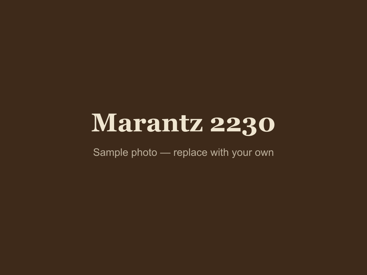 Marantz 2230 receiver, front, after restoration