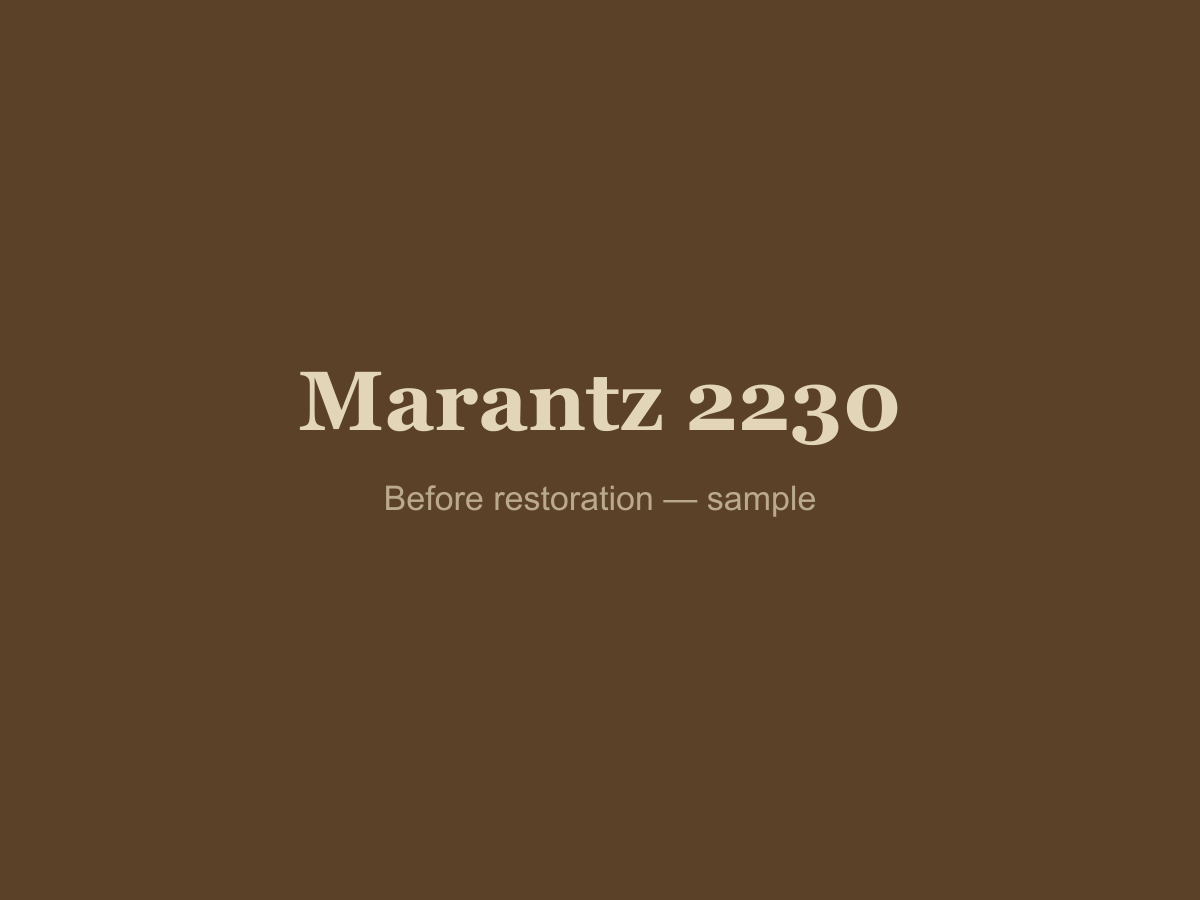 Marantz 2230 as received, before restoration