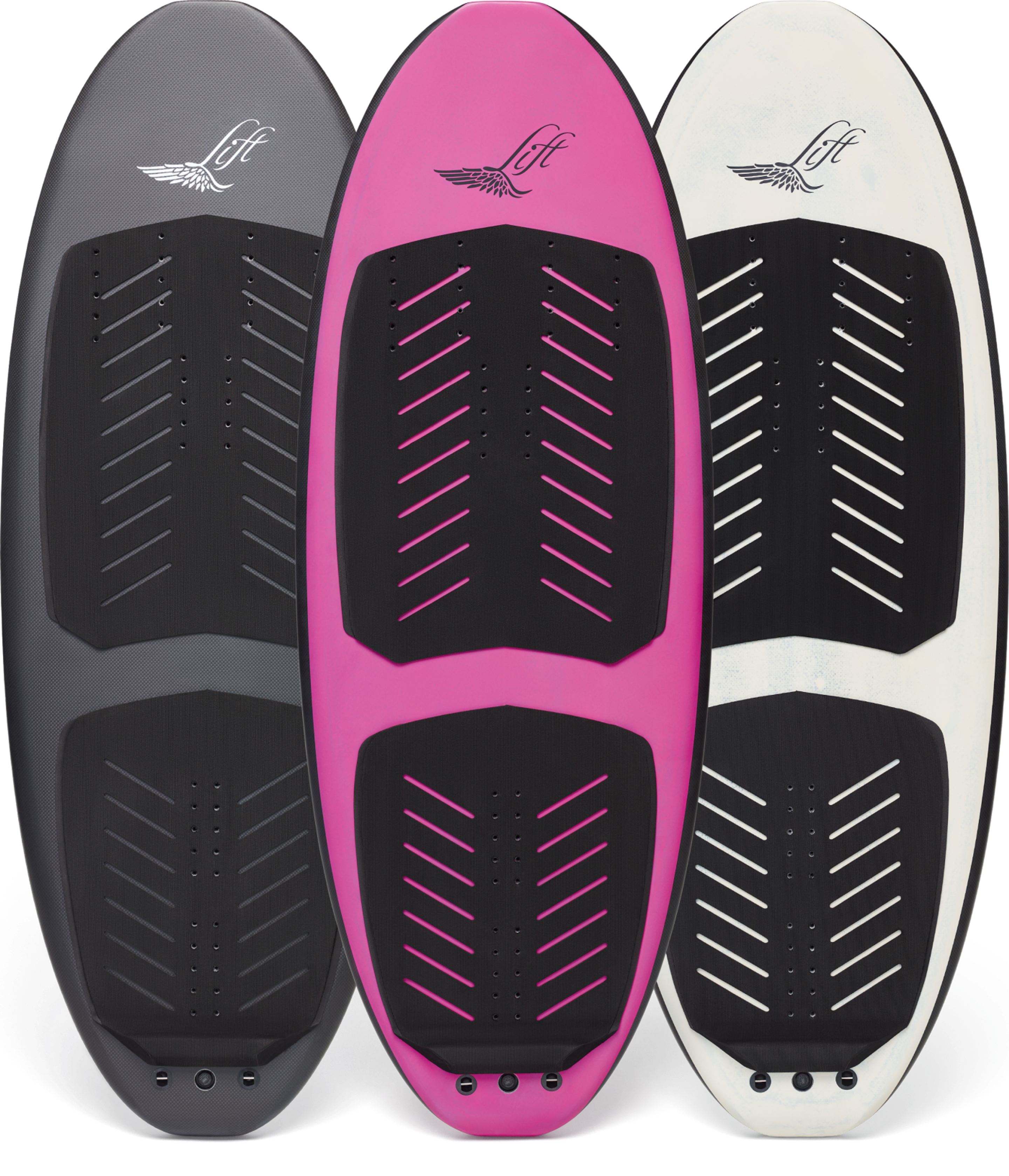 semi-custome line up in Jet Black, Bubblegum (pink), and Off-white