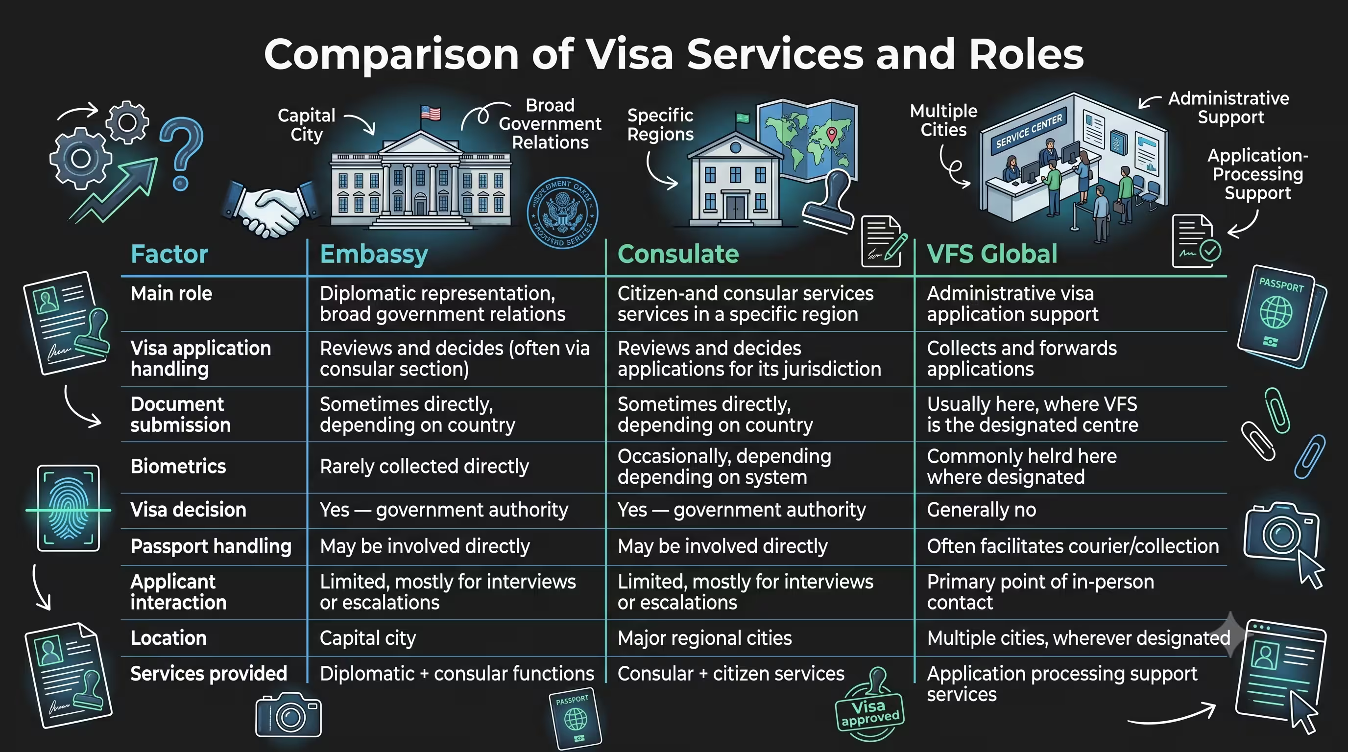 Embassy vs Consulate vs VFS Global