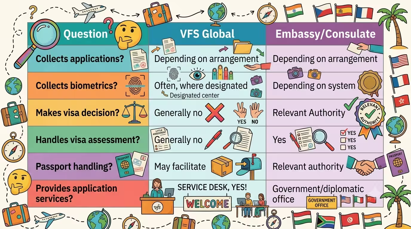difference between VFS Global and consulate