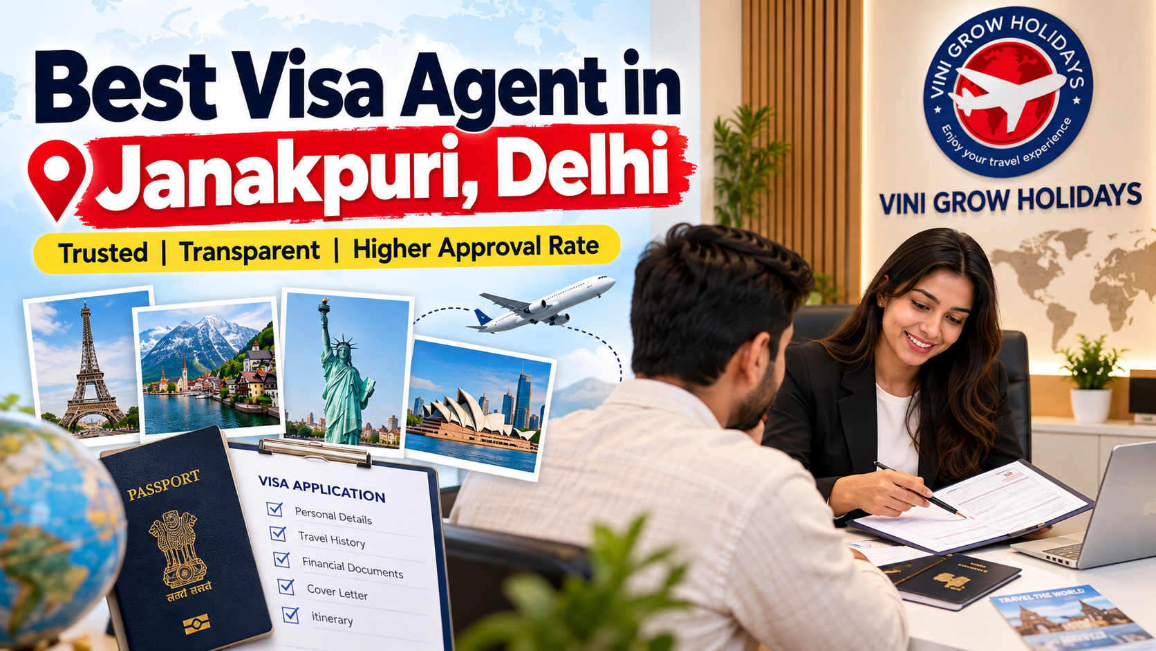 Best Visa Agent in Janakpuri, Delhi | Vini Grow Holidays
