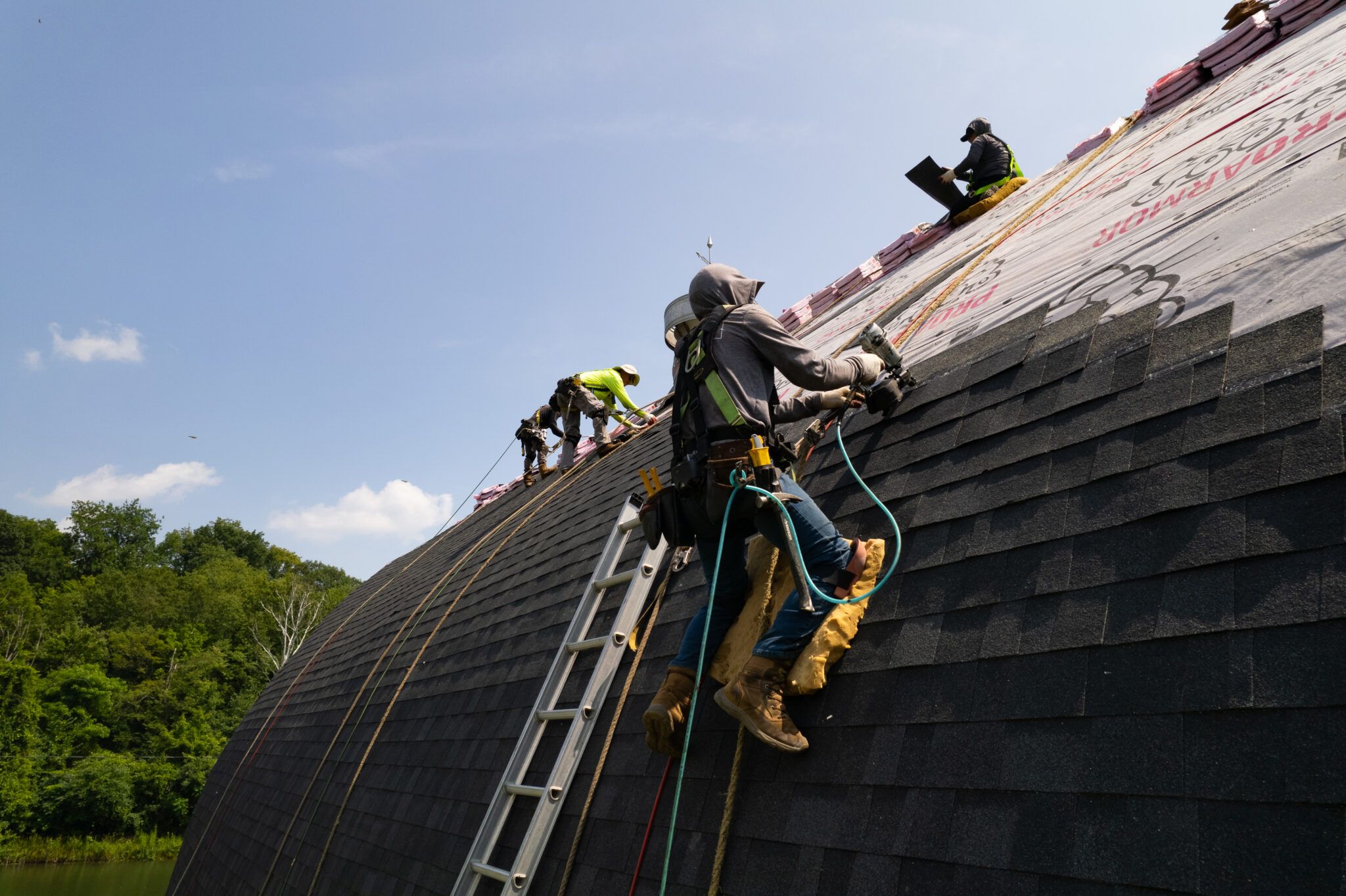 workers on roof