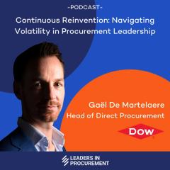 Ep. 18 - Continuous Reinvention: Navigating Volatility in Procurement Leadership - with Gaël De Martelaere